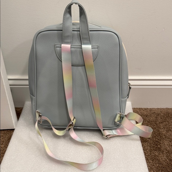 Betsey Johnson Rainbow Striped Quilted Backpack - Picture 3 of 8